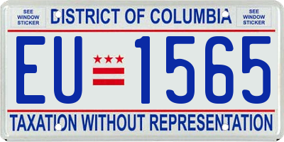 DC license plate EU1565