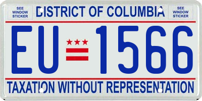 DC license plate EU1566
