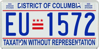 DC license plate EU1572