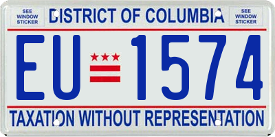 DC license plate EU1574