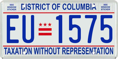 DC license plate EU1575