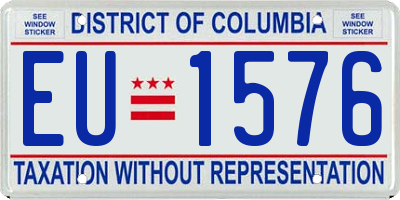 DC license plate EU1576