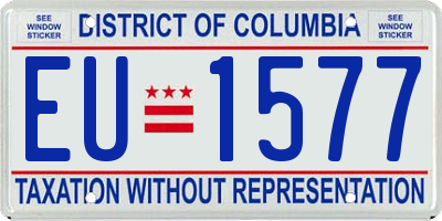 DC license plate EU1577