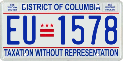 DC license plate EU1578