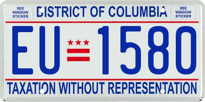DC license plate EU1580