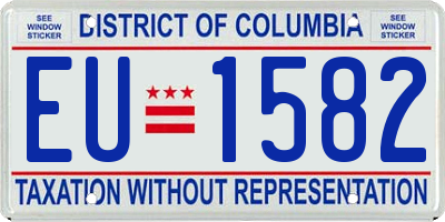 DC license plate EU1582