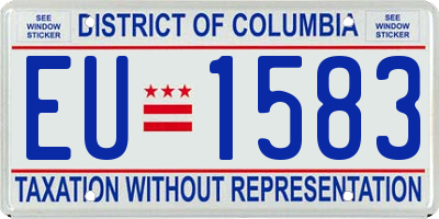 DC license plate EU1583