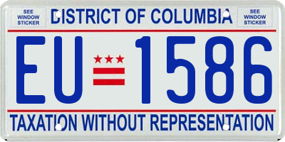 DC license plate EU1586