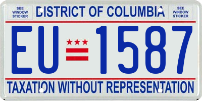 DC license plate EU1587