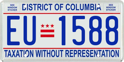 DC license plate EU1588