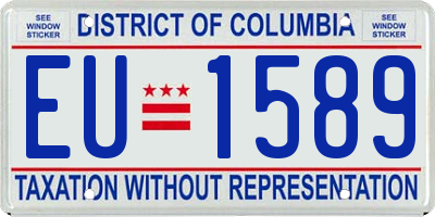 DC license plate EU1589