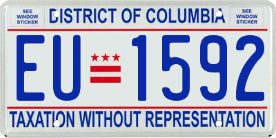 DC license plate EU1592