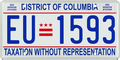 DC license plate EU1593