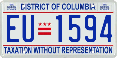 DC license plate EU1594