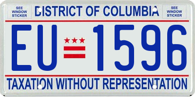 DC license plate EU1596