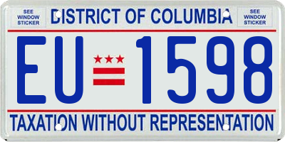 DC license plate EU1598