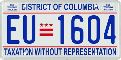 DC license plate EU1604