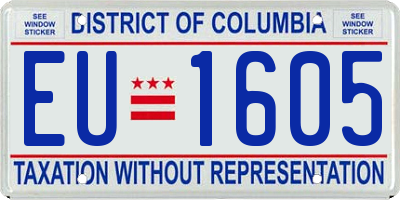 DC license plate EU1605