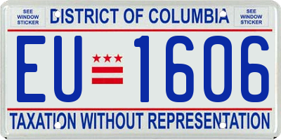 DC license plate EU1606
