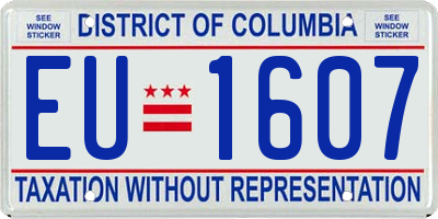 DC license plate EU1607