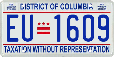 DC license plate EU1609