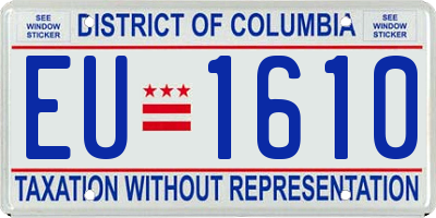 DC license plate EU1610