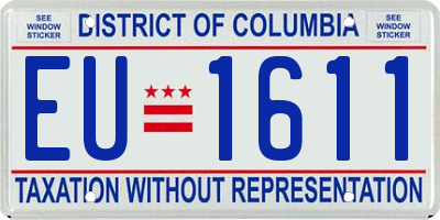 DC license plate EU1611