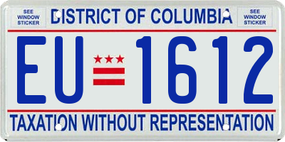 DC license plate EU1612
