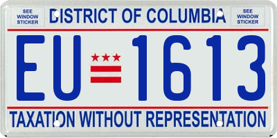DC license plate EU1613