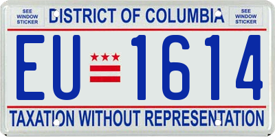 DC license plate EU1614