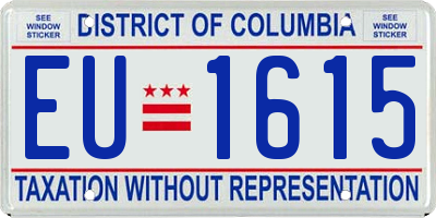DC license plate EU1615