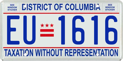 DC license plate EU1616