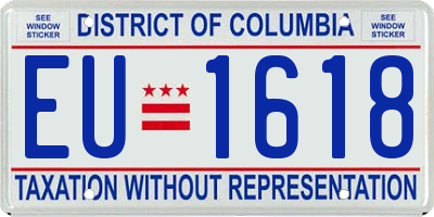 DC license plate EU1618