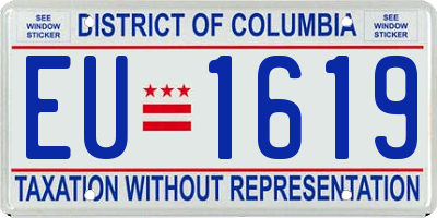 DC license plate EU1619