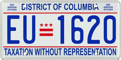 DC license plate EU1620