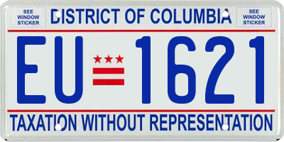 DC license plate EU1621