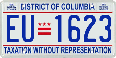 DC license plate EU1623