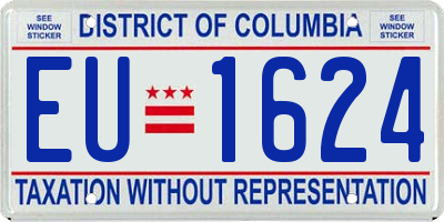 DC license plate EU1624