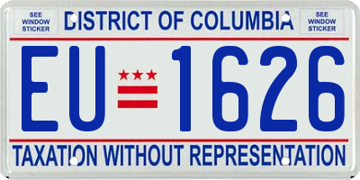DC license plate EU1626