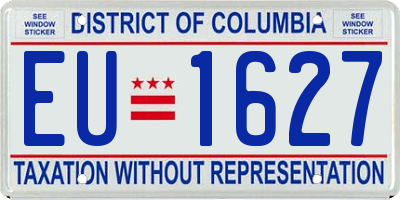 DC license plate EU1627
