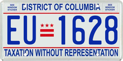 DC license plate EU1628