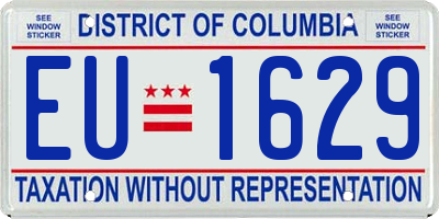 DC license plate EU1629