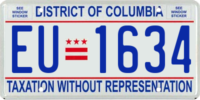 DC license plate EU1634