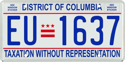 DC license plate EU1637