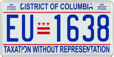 DC license plate EU1638