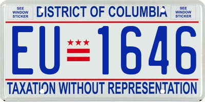 DC license plate EU1646