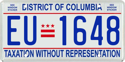 DC license plate EU1648