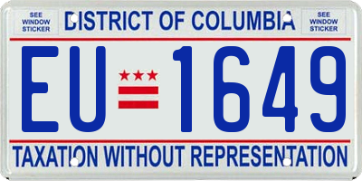 DC license plate EU1649