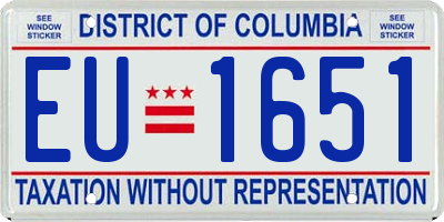 DC license plate EU1651
