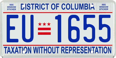 DC license plate EU1655